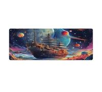 QSYFNBZL Mouse Pad Galaxy Pirate Ship Mouse Mat 30x80cm Keyboard Desk Mat Anti Skid Rubber Base Soft And Durable for Office Home Computers
