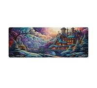 QSYFNBZL Mouse Pad Psychedelic Magic Winter Wonderland Mouse Mat 30x80cm Keyboard Desk Mat Anti Skid Rubber Base Soft And Durable for Office Home Computers