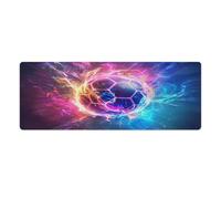 QSYFNBZL Mouse Pad Rainbow Football Mouse Mat 30x80cm Keyboard Desk Mat Anti Skid Rubber Base Soft And Durable for Office Home Computers