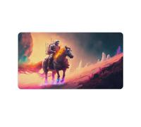 QSYFNBZL Mouse Pad Riding My Space Horse Waterproof Mousepad 40x75cm Keyboard Desk Mat with Non Slip Base And Stitched Edge for Gaming Office Work