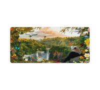 QSYFNBZL Mouse Pad Room with A View Version Washable Mouse Mat 40x90cm Table Mat with Non Slip Rubber Base And Stitched Edge for Home Office Gaming Work