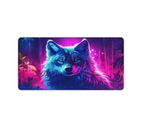 QSYFNBZL Mouse Pad Wolf Howl Large Mouse Mat 30x60cm Table Mat Premium Textured Non Slip Waterproof Stitched Edges for Gaming Office Home