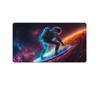 QSYFNBZL Mousepad Astronaut Surfing The Star Extended Mouse Pad 40x75cm Keyboard Desk Mat with Non Slip Rubber Water Resistant Surface for Home Office Gaming Room