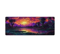 QSYFNBZL Mousepad Beautiful Dreamy Colourful Scenery Washable Mouse Mat Premium Textured Non Slip Waterproof Stitched Edges for Gaming Office Home 30x80cm