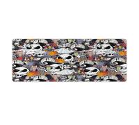 QSYFNBZL Mousepad Cartoon Monster Computer Keyboard Mouse Mat 30x80cm Large Desk Pad for Laptop PC Cute Office Supplies Desk Decro Accessories
