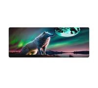 QSYFNBZL Mousepad Lone Wolf Sings His Extended Mouse Pad 30x80cm Keyboard Desk Mat with Non Slip Rubber Water Resistant Surface for Home Office Gaming Room