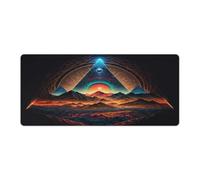 QSYFNBZL Mousepad Neon Mountains Landscape Computer Keyboard Mouse Mat 40x90cm Large Desk Pad for Laptop PC Cute Office Supplies Desk Decro Accessories
