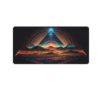 QSYFNBZL Mousepad Neon Mountains Landscape Extended Mouse Pad 30x60cm Keyboard Desk Mat with Non Slip Rubber Water Resistant Surface for Home Office Gaming Room