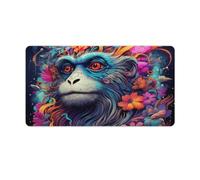 QSYFNBZL Mousepad Psychedelic Monkey Computer Keyboard Mouse Mat 40x75cm Large Desk Pad for Laptop PC Cute Office Supplies Desk Decro Accessories