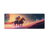 QSYFNBZL Mousepad Riding My Space Horse Washable Mouse Mat Premium Textured Non Slip Waterproof Stitched Edges for Gaming Office Home 30x80cm