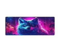 QSYFNBZL Mousepad Wolf Howl Washable Mouse Mat Premium Textured Non Slip Waterproof Stitched Edges for Gaming Office Home 30x80cm