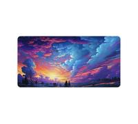 QSYFNBZL Stitched Edges Mouse Pad Beautiful Dreamy Colourful Scenery Extra Large Mouse Mat 30x60cm Keyboard Desk Mat PC Office Spreadsheet Non Slip Stitched Edge