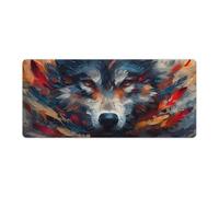 QSYFNBZL Stitched Edges Mouse Pad Coloured Sheepdogs Extra Large Mouse Mat 40x90cm Keyboard Desk Mat PC Office Spreadsheet Non Slip Stitched Edge