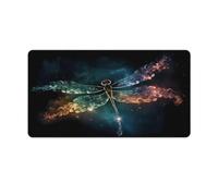 QSYFNBZL Stitched Edges Mouse Pad Dragonfly Computer Keyboard Mouse Mat 40x75cm Large Desk Pad for Keyboard Computer PC Gamer Desk Office