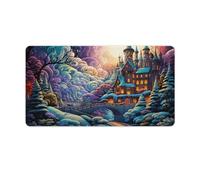 QSYFNBZL Stitched Edges Mouse Pad Psychedelic Magic Winter Wonderland Computer Keyboard Mouse Mat 40x75cm Large Desk Pad for Keyboard Computer PC Gamer Desk Office