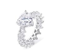 QSYJCCXD 14K Gold Heart-Cut Moissanite Ring, Hip-Hop Style Women's Engagement Ring, A Symbol of Love and Commitment