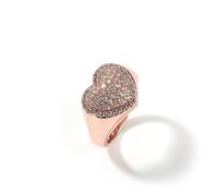 QSYJCCXD 14K Gold Heart Moissanite Ring, Modern Design for Women, Best Jewelry Gift for Special Moments