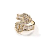 QSYJCCXD 14K Gold Heart Moissanite Ring, Modern Style Women's Band, Ideal for Everyday Wear and Special Occasions