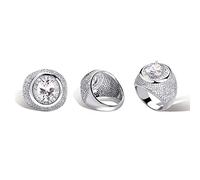 QSYJCCXD 14K Gold Oval Cut Center Stone Mossanite Ring, Hip-Hop Style Mossanite Women's Ring, Modern Elegance Meets Classic Beauty,Fathers Day From Son
