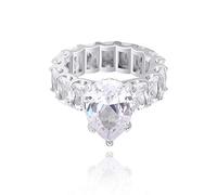QSYJCCXD 14K Gold Teardrop Shape Ring, Pear Cut Radiant Cut Moissanite Ring, A Sparkling Tear of Joy for Celebrated Moments
