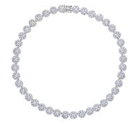 QSYJCCXD 18K Gold Moissanite Choker Necklace, Moissanite Design from Best Collection, Gift for Him