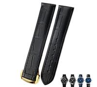 QSYJCCXD 18mm 19mm 20mm Cow Leather Watch Strap For Omega Seamaster 300 Speedmaster Watch Bands