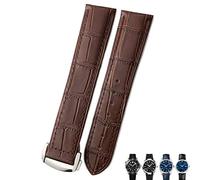 QSYJCCXD 18mm 19mm 20mm Cow Leather Watch Strap For Omega Seamaster 300 Speedmaster Watch Bands