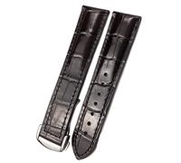 QSYJCCXD 18mm 20mm 22mm Cowhide Watch Strap For Omega 007 Seamster 300 De Ville AT150 19/21mm Commander Watchband Folding Buckle