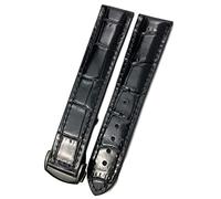 QSYJCCXD 18mm 20mm 22mm Cowhide Watch Strap For Omega 007 Seamster 300 De Ville AT150 19/21mm Commander Watchband Folding Buckle