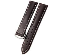 QSYJCCXD 18mm 20mm 22mm Cowhide Watch Strap For Omega 007 Seamster 300 De Ville AT150 19/21mm Commander Watchband Folding Buckle