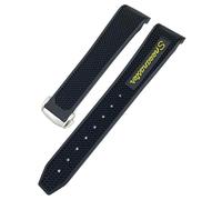 QSYJCCXD 19mm 21mm Rubber Watchband 20mm Fit For Omega Sxwatch Speedmaster Seamaster 300 AT150 Women Men Silicone Watch Strap