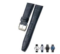 QSYJCCXD 20mm 21mm 22mm Calfskin Genuine Leather Watchband Suitable For IWC Pilot Portuguese Black Brown Blue Alligator Grain Watch strap