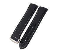 QSYJCCXD 20mm 21mm 22mm Watch Bracelet For Omega 300 SEAMASTER 600 PLANET OCEAN Folding Buckle Strap Nylon Silicone Fluorine Rubber Watchbands