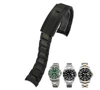 QSYJCCXD 20mm 21mm 316L Stainless Steel Watchband Fit for Submariner GMT Silver Metal Watch Strap Slide Lock Buckle