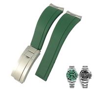 QSYJCCXD 20mm 21mm Rubber Silicone Watch Bands For Submariner Yacht Master OYSTERFLEX Daytona Watchband Strap