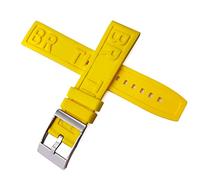 QSYJCCXD 20mm 22mm 24mm Soft Silicone Rubber Watch Strap Special For Navitimer Avenger Black Red Yellow Blue Watchband Steel Buckle