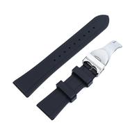 QSYJCCXD 20mm 22mm watchband Black Waterproof Soft Silicone Rubber Wrist Watch Band Silver Gold Clasp buckle For Tudor strap tools Logo