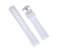 QSYJCCXD 20mm Curved End Quality FKM Fluoro Rubber Watch Band For Omega Strap New Seamaster 300 Diving Watchband Bracelets Pin Buckle
