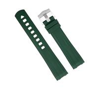 QSYJCCXD 20mm Curved End Quality FKM Fluoro Rubber Watch Band For Omega Strap New Seamaster 300 Diving Watchband Bracelets Pin Buckle