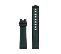 QSYJCCXD 20mm For Omega Strap For Seamaster 300 Curved End Bracelet Wristband Dual Color Soft Watchband Liquid Silicone Rubber Belt