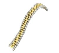QSYJCCXD 20mm Quality 316L Stainless Steel Watch Band Fit For DATEJUST 36mm M126234 Silver Golden Business Metal Strap Men