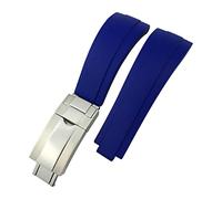 QSYJCCXD 20mm Quality Fluorine Rubber Watch Strap For Role Daytona GMT GMT OYSTERFLEX Black Bracelet Waterproof Watchband