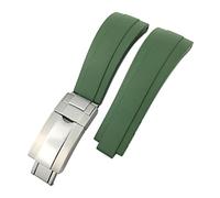 QSYJCCXD 20mm Quality Fluorine Rubber Watch Strap For Role Daytona GMT GMT OYSTERFLEX Black Bracelet Waterproof Watchband