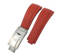 QSYJCCXD 20mm Quality Fluorine Rubber Watch Strap For Role Daytona GMT GMT OYSTERFLEX Black Bracelet Waterproof Watchband