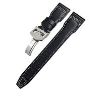QSYJCCXD 21mm Genuine Leather Watchband For IWC Big Pilot Watch Mark 18 Spitfire TOP GUN Hamilton Cowhide Soft Watch Strap