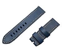 QSYJCCXD 22mm 24mm 26mm thick vintage Genuine real cow Leather Watchband Handmade Men For Panerai strap Man buckle