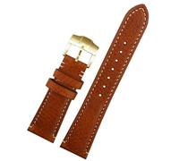 QSYJCCXD 22mm Brown black Vintage retro Italy Genuine Leather Watchband For Tudor Strap watch band Butterfly buckle Belt