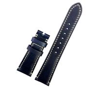 QSYJCCXD 22mm Brown black Vintage retro Italy Genuine Leather Watchband For Tudor Strap watch band Butterfly buckle Belt