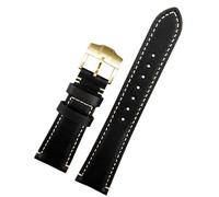 QSYJCCXD 22mm Brown black Vintage retro Italy Genuine Leather Watchband For Tudor Strap watch band Butterfly buckle Belt