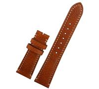 QSYJCCXD 22mm Brown black Vintage retro Italy Genuine Leather Watchband For Tudor Strap watch band Butterfly buckle Belt